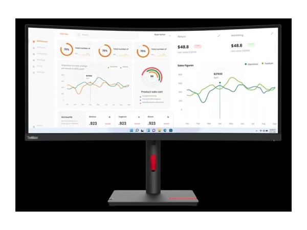 LENOVO ThinkVision T34w-30 86,4cm (34") 63D4ZAT1EU