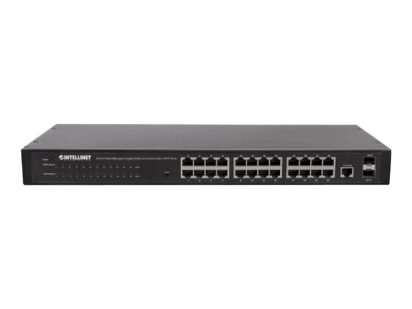 INTELLINET 24-Port Web-Managed Gigabit Ethernet Switch mit 2 SFP Ports 24 x 560917