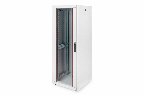 EQUIP Serverschrank 19" 32U 600x600mm Glastür grau EBF-32-6060-G-BAAA