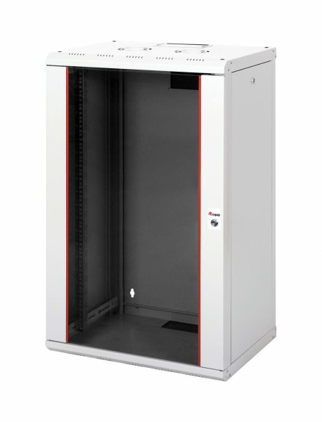 EQUIP Netzwerkschrank 19" 20U 600x450mm Glastür grau EPM-20-6045-G-CBAA