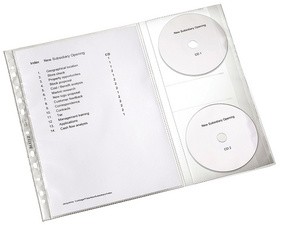 LEITZ Prospekthülle mit CD-Klappe, A4, PP, genarbt, 0,12 mm