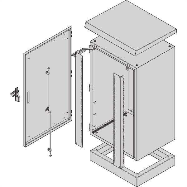 SCHROFF nVent SCHROFF 12349011 Outdoor-Schrank (B x H x T) 700 x 900 x 600 12349011