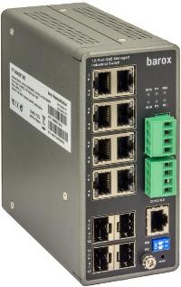 BAROX BAROX Switch für Hutschienenmontage, 8x10/100/1000TX, RJ45