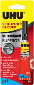 UHU Sekundenkleber blitzschnell SUPERGEL, 10 g in Tube