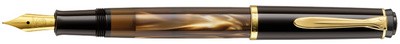 Pelikan Füllhalter M 200, braun marmoriert, Federbreite: F
