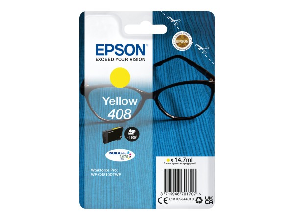 EPSON Ink/Singlepack Yellow 408 DURABrite Ultr C13T09J44010