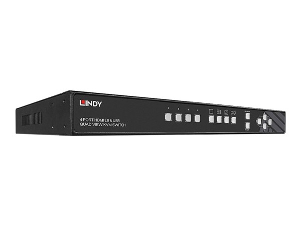 LINDY KVM Switch Pro 4Port HDMI 4K Quad View 4k-Konsole 32329