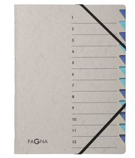 PAGNA Ordnungsmappe "Easy Grey", A4, 12 Fächer, grau / blau