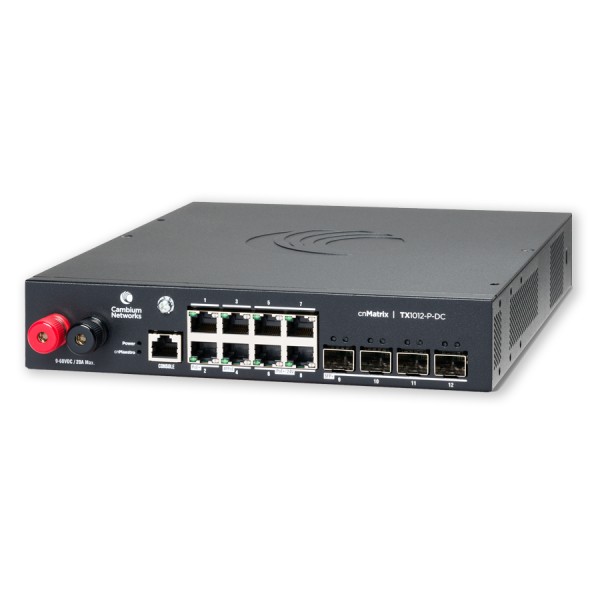 CAMBIUM NETWORKS cnMatrix TX 1012-P-DC - 170W POE Switch 8 x 1gbps & 4 SFP+ MXTX1012GXPA20