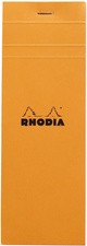 RHODIA Notizblock No. 8, 74 x 210 mm, kariert, orange