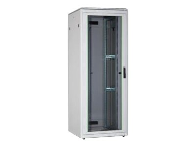 DIGITUS 22HE Unique Netzwerkschrank 800x800 mm Glastür Grau DN-19 22U-8/8-1