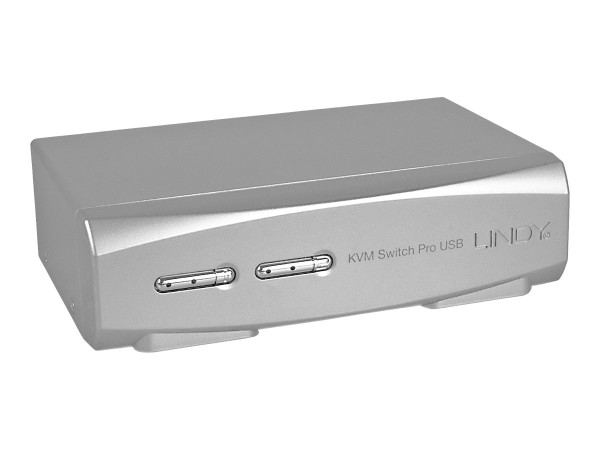 LINDY 2 Port DVI-I Single Link USB 2.0 und Audio KVM Switch Pro 39336