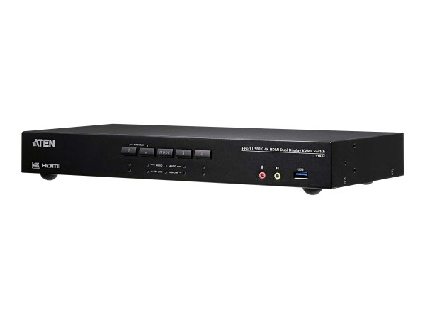 ATEN CS1844 KVMP-Switch 4-fach 4K HDMI Dual Display USB 3.0 Audio (CS1844) CS1844