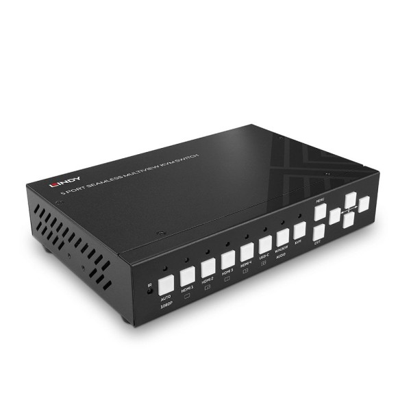 LINDY 5 Port KVM Switch Seamless Multiview 4HDMI 1USB Typ C 32330