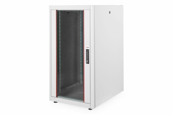 EQUIP Serverschrank 19" 22U 600x800mm Glastür grau EBF-22-6080-G-BAAA