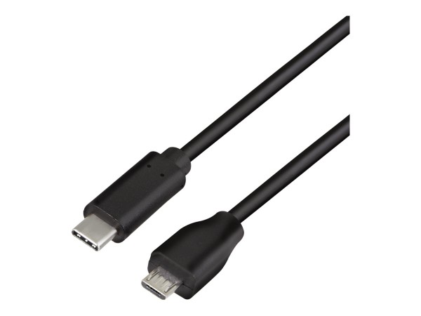 LogiLink USB 2.0 Kabel, USB-C - Micro-USB Stecker, 1,0 m