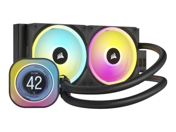 CORSAIR iCUE LINK H100i LCD AIO, 240mm Radiator, Liquid CPU Cooler (CW-9061 CW-9061007-WW