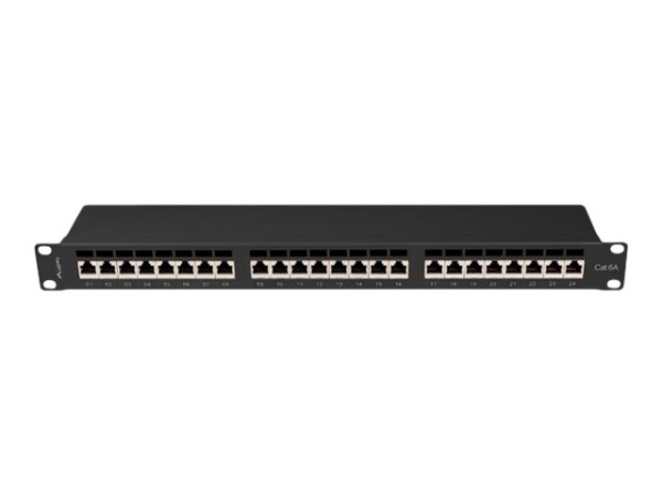 LANBERG Patchpanel 24-Port 1U 19" Cat.6A FTP geschirmt schw. PPSA-1024-B