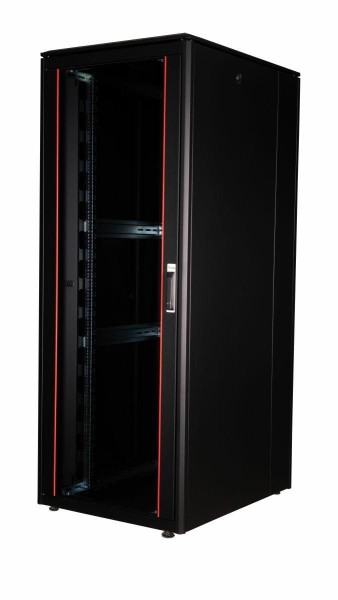 EQUIP Serverschrank 19" 42U 800x1000mm Glastür schwarz EDF-42-8010-B-HJAA