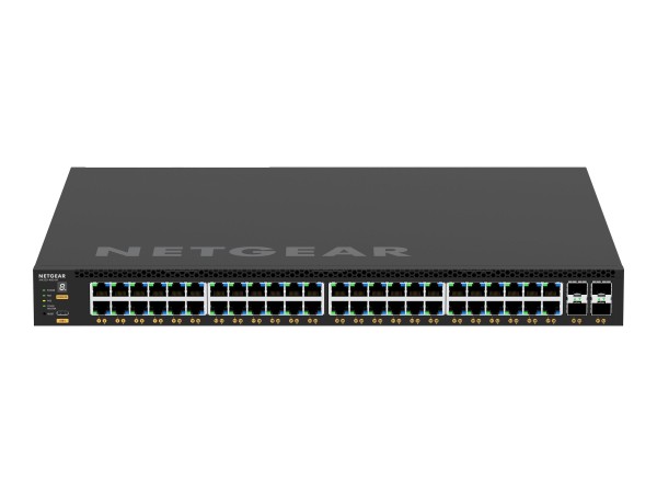 NETGEAR M4350-48G4XF (GSM4352)-48x1G PoE+ (236W base, up to 1,440W) and 4xS GSM4352-100NES