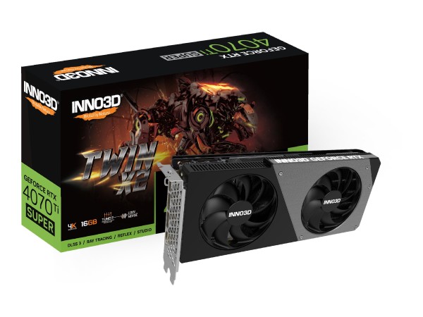 INNOVISION INNO3D GEFORCE RTX 4070 Ti SUPER TWIN X2 16GB N407TS2-166X-186156N