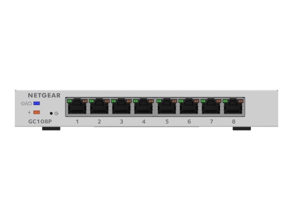 NETGEAR Switch / 8-Port Gigabit Ethernet PoE+ Insight Managed Smart Cloud S GC108P-100PES