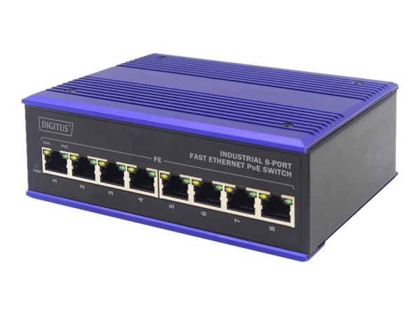DIGITUS 8-Port Fast Ethernet PoE Swit. DN-650108