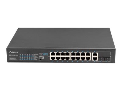 LANBERG Switch 16X 100MB DSP+/2X1GB/1XSFP Rack 10/19" 150W RSFE-16P-2C-150