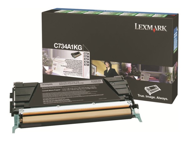 LEXMARK Schwarz Tonerpatrone LCCP, LRP C734A1KG