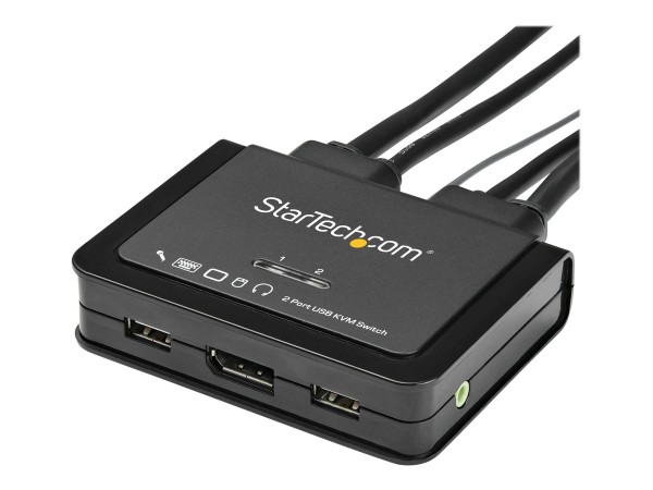 STARTECH.COM SV211DPUA4K USB DisplayPort KVM Switch Unterstützt 35-mm-Audio SV211DPUA4K