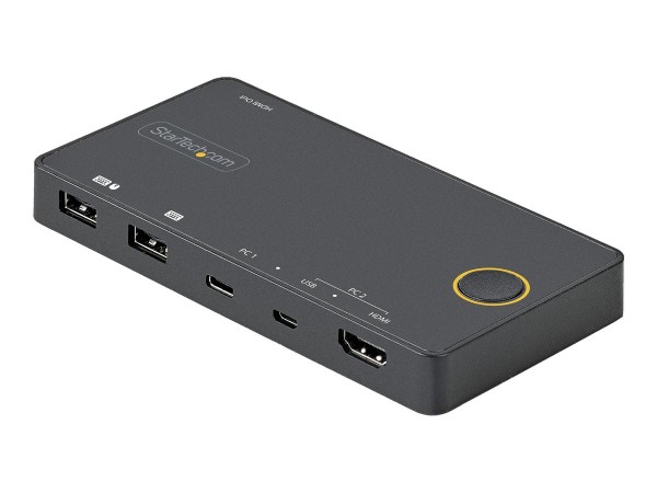 STARTECH.COM 2 Port Hybrid USB-A + HDMI USB-C KVM-Switch Einzelner 4K 60Hz SV221HUC4K