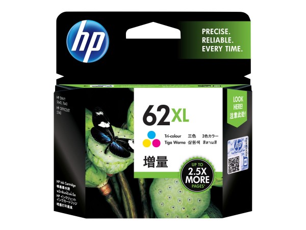 HP 62XL dreifarbig Tintenpatrone C2P07AE