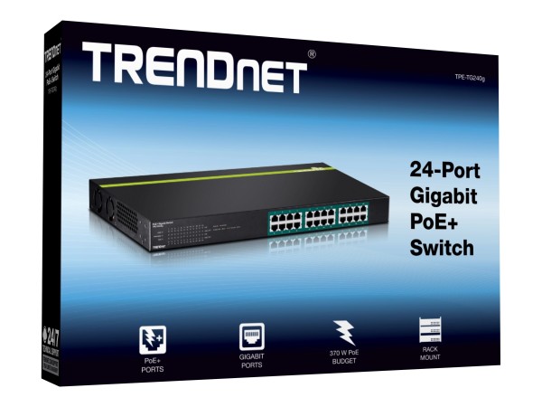 Trendnet 24-Port GREENnet Gigabit PoE+ Switch TPE-TG240G