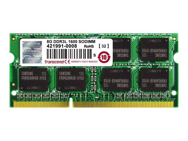 TRANSCEND SODDR3-RAM 8GB PC3-12800 CL11 TRANSCEND