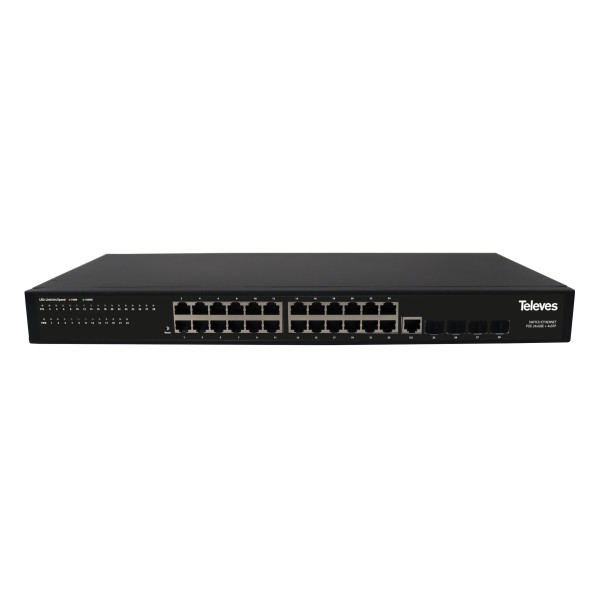 TELEVES Ethernet Switch L2+ 24xGbE+4S 1 Stück 769144