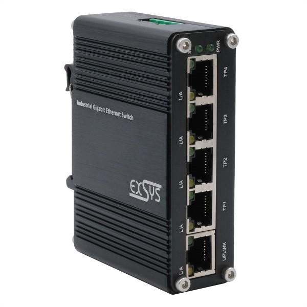 EXSYS GmbH Mini 5-Port Ethernet Switch - 5*10/100/1000Tx EX-62020 - Switch EX-62020