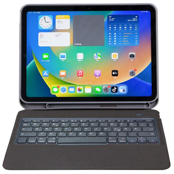 DEQSTER Slim Keyboard 2 10.9" (10. Gen.) - QWERTZ - Deutsch - Apple 40-1018415