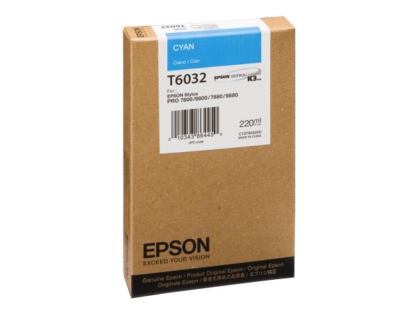 EPSON T6032 Cyan Tintenpatrone C13T603200
