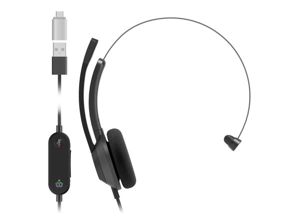 CISCO Headset 321 USB-C, Wired Single On-Ear Headphones HS-W-321-C-USBC