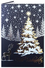 RÖMERTURM Weihnachtskarte "Silberner Hirsch"