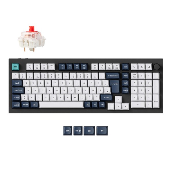 KEYCHRON Q5 Max schwarz/mehrfarbig DE-Layout Gateron Jupiter Red Hot-Swap Q5M-M1-DE