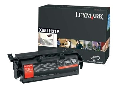 LEXMARK Schwarz Tonerpatrone X651H31E