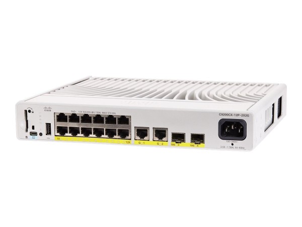 CISCO Network Switch Managed C9200CX-12P-2XGH-E