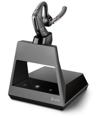 Poly Voyager 5200 Office - Kopfhörer - Ohrbügel - im Ohr - Büro/Callcenter - Beere - Monophon - Abspielen/Pause - Track < - Ortung >