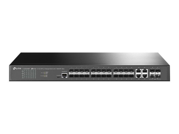 TP-LINK JetStream? 24-Port SFP L2+ Managed Switch with 4 10GE SFP+ Slots TL-SG3428XF