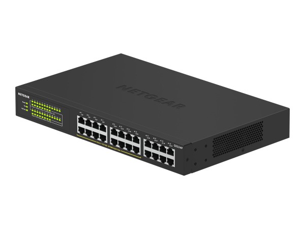NETGEAR GS324P 24-Port Gigabit Ethernet Unmanaged PoE+ Switch mit 16-Ports GS324P-100EUS