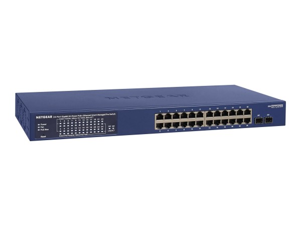 NETGEAR GS724TPP, 24 Port Gigabit Smart Switch, 380W PoE+ Budget, 2x SFP+ P GS724TPP-300EUS