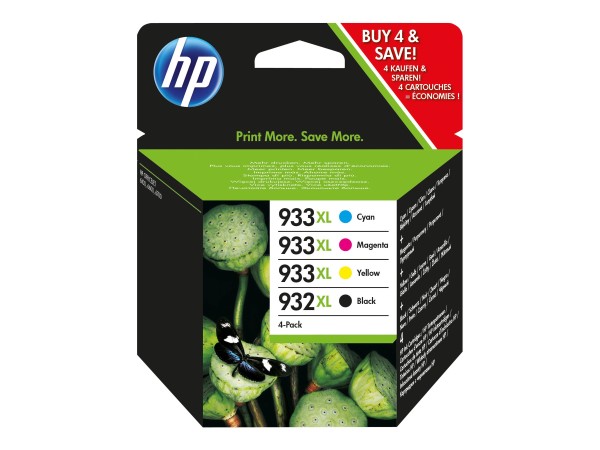 HP 932XL/933XL Combo Pack 4er Pack Schwarz, Gelb, Cyan, Magenta Officejet T C2P42AE