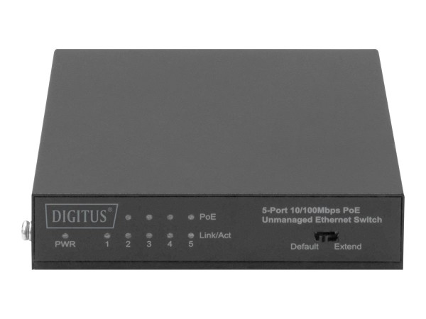 DIGITUS PoE Switch 5-Port 60W 4x RJ45 Ports/1-Port uplink - Switch - 5-Port DN-95320-1