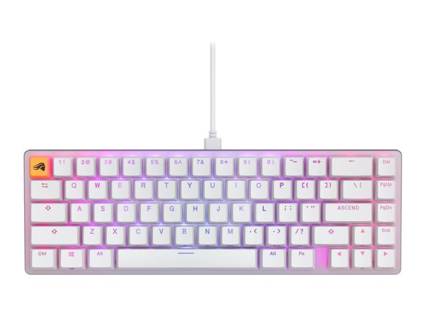 GLORIOUS GMMK 2 Compact Tastatur - Fox Switches, US-Layout, weiß GLO-GMMK2-65-FOX-W